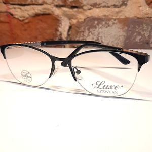 NEW prescription-ready, Semi Rimless Eyeglass Frame Swarovski Crystals glasses